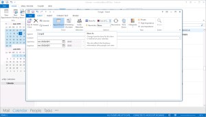 Saisie absence Outlook