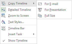 Export de la chronologie